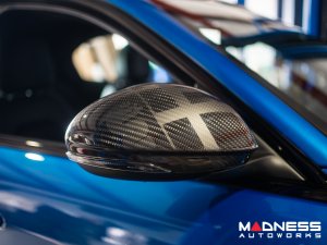 Alfa Romeo Giulia Mirror Covers - Carbon Fiber - Full Replacements - Alfa Romeo Theme